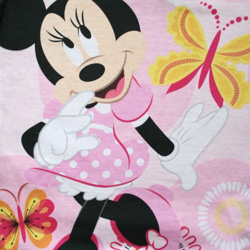 Pyjama enfant en coton fin et long - Minnie Mouse - avec des papillons - Jersey - rose - 122