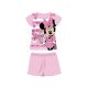 Pyjama d'été en coton à manches courtes pour enfants - Disney Minnie Mouse - rayé - rose clair - 128