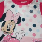 Grenouillère bébé en coton fin à manches longues - Minnie Mouse à pois - Jersey - rose - 92
