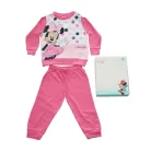 Grenouillère bébé en coton fin à manches longues - Minnie Mouse à pois - Jersey - rose - 80