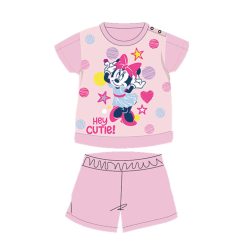   Pyjama d'été en coton à manches courtes pour bébé - Disney Minnie Mouse - étoilé - rose clair - 92