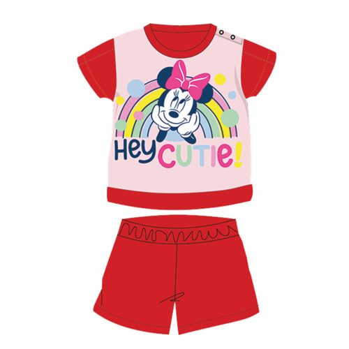 Pyjama d'été en coton à manches courtes pour bébé - Disney Minnie Mouse - rouge - 86