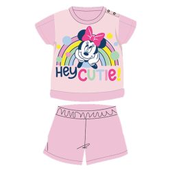   Pyjama d'été en coton à manches courtes pour bébé - Disney Minnie Mouse - rose clair - 86