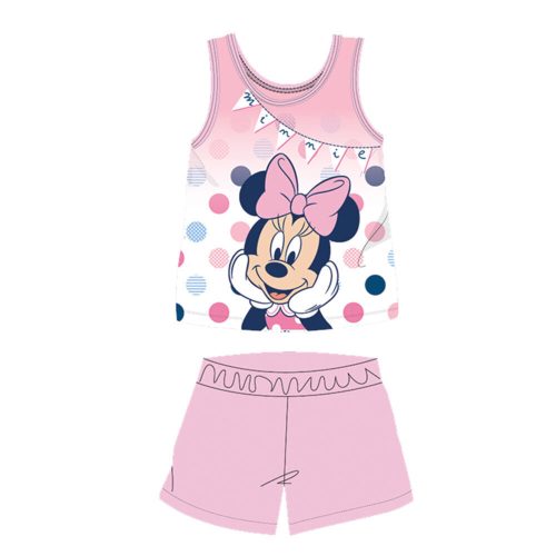 Pyjama d'été en coton sans manches pour bébé - Disney Minnie Mouse - rose clair - 80