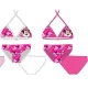 Maillot de bain deux pièces Minnie Mouse de Disney pour filles - motif floral - blanc - 110