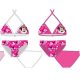 Maillot de bain deux pièces Minnie Mouse de Disney pour filles - motif floral - rose clair - 122