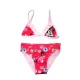 Maillot de bain deux pièces pour filles Disney Minnie Mouse - motif floral - rose clair - 128