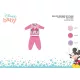 Pyjama bébé en interlock de coton d'hiver - Disney Minnie Mouse - rose - 86