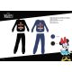 Pyjama en interlock de coton d'hiver pour femme - Disney Minnie Mouse - avec inscription Minnie Everything - noir - L