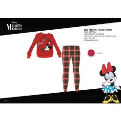   Pyjama en coton épais d'hiver pour enfants - pyjama en flanelle - Disney Minnie Mouse - rouge - 128