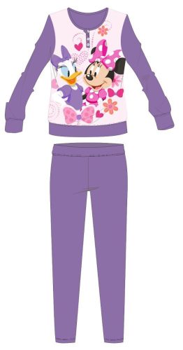 Disney Minnie Mouse pyjama épais en coton d'hiver pour enfants - pyjama en flanelle de coton - violet foncé - 128