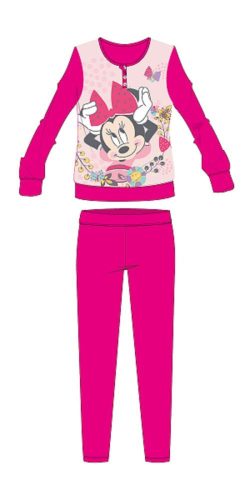 Disney Minnie Mouse pyjama en coton d'hiver pour enfants - pyjama en interlock - motif fleuri - rose - 110