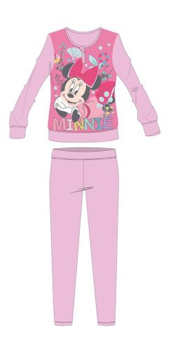 Disney Minnie Mouse pyjama en coton d'hiver pour enfants - pyjama en interlock - motif fleuri - rose clair - 98