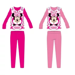   Pyjama en jersey de coton Disney Minnie Mouse pour enfants - rose clair - 128