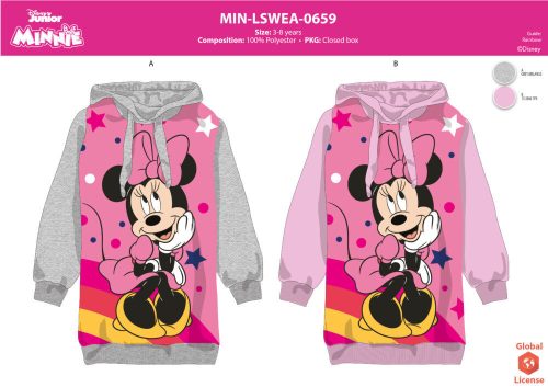 Disney Minnie Mouse pull à capuche pour filles - rose clair - 116