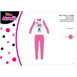   Disney Minnie Mouse pyjama en jersey pour enfants - pyjama en coton - rose