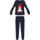 Pyjama en coton fin pour femmes Disney Minnie Mouse - pyjama jersey - bleu foncé