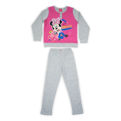 Pyjama d'hiver en flanelle pour enfants - Minnie Mouse - gris - 116