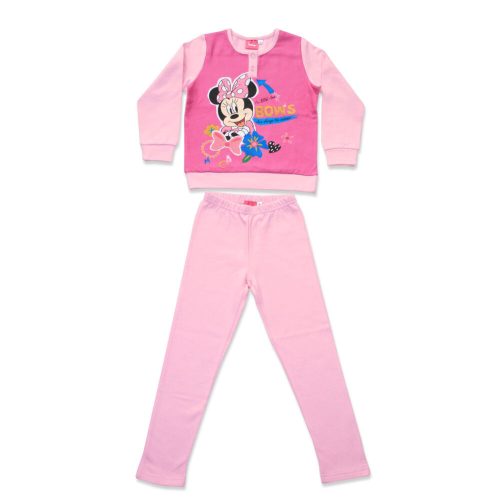 Pyjama d'hiver en flanelle pour enfants - Minnie Mouse - rose clair - 110
