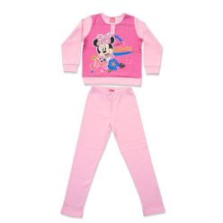   Pyjama d'hiver en flanelle pour enfants - Minnie Mouse - rose clair - 140