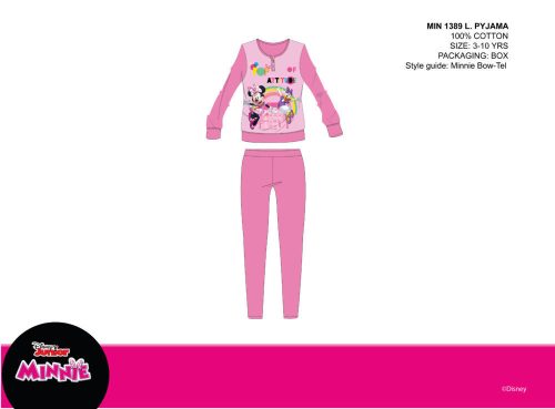 Disney Minnie Mouse pyjama en coton fin d'hiver pour enfants - pyjama en jersey - rose clair - 98