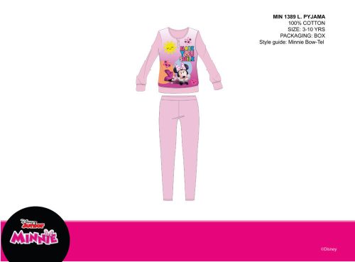 Disney Minnie souris pyjama enfant en coton léger - pyjama en jersey - rose clair - 122