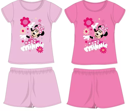 Disney Minnie Mouse ensemble d'été en coton - ensemble t-shirt-short - light pink - 122