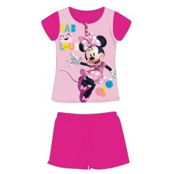   Pyjama en jersey en coton à manches courtes pour enfants Disney Minnie Mouse - rose - 104