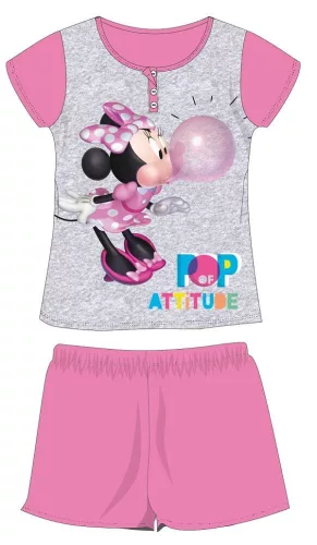Disney Minnie egér summer short sleeve children's pajamas - cotton jersey pajamas - gray - 110