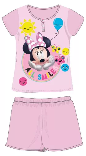 Disney Minnie egér summer short sleeve children's pajamas - cotton jersey pajamas - light pink - 122