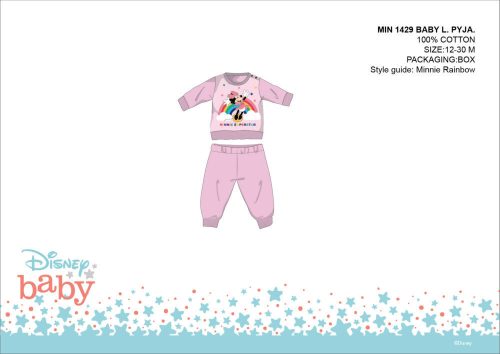 Disney Minnie Mouse pyjama pour bébé en jersey de coton - rose clair - 92
