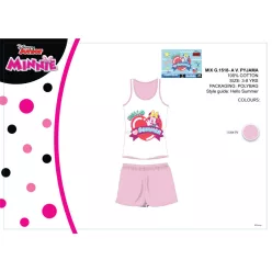  Disney Minnie egér summer sleeveless children's pajamas - cotton pajamas - light pink