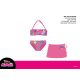 Ensemble de maillot de bain Minnie Mouse Disney pour filles - bikini avec jupe - rose foncé - 128