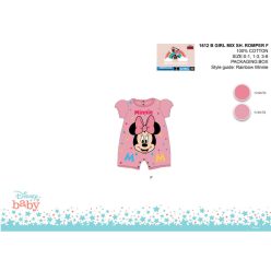   Disney Minnie souris barboteuse d'été à manches courtes - rose - pour bébé de 0 à 1 mois