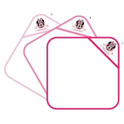   Serviette de bain à capuche Minnie Mouse avec motif brodé - 70 x 70 cm