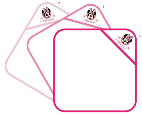 Serviette de bain à capuche Minnie Mouse avec motif brodé - 70 x 70 cm