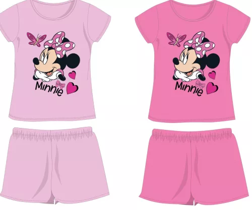 Disney Minnie Mouse ensemble d'été en coton - ensemble t-shirt-short - rose - 116