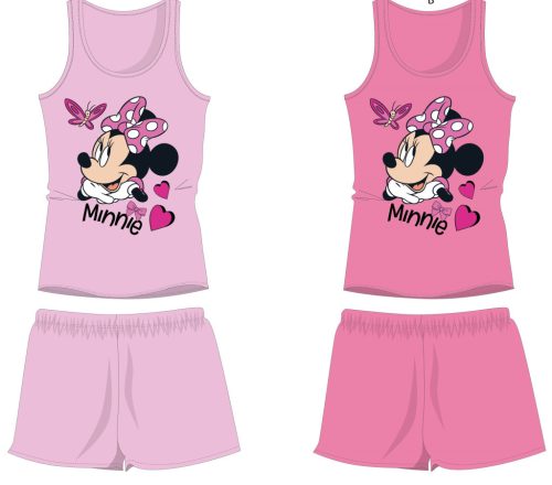 Disney Minnie Mouse ensemble d'été en coton - ensemble tank top-short - rose - 98