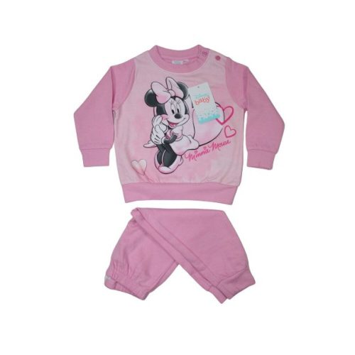 Pyjama bébé en flanelle d'hiver - Minnie Mouse - rose clair - 92