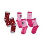 Chaussettes en coton pour enfants - 3 paires - Minnie Mouse - rose-rouge-rose - 27-30