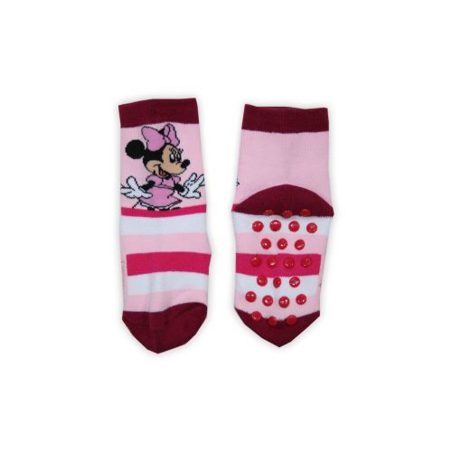 Chaussettes de bébé antidérapantes - Minnie Mouse - peluche - rose clair - 19-22