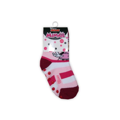 Chaussettes de bébé antidérapantes - Minnie Mouse - peluche - rose clair - 27-30