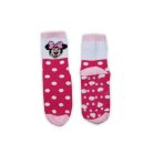 Chaussettes de bébé antidérapantes - Minnie Mouse - peluche - à pois - rose-blanc - 27-30