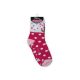 Chaussettes de bébé antidérapantes - Minnie Mouse - peluche - à pois - rose-blanc - 31-34