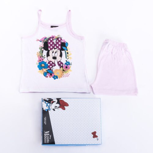 Minnie Mouse pyjama fille en coton - pyjama sans manches - ensemble d'été - rose clair - 98