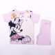 Ensemble d'été en coton pour petite fille Minnie Mouse - ensemble t-shirt-short - rose - 86