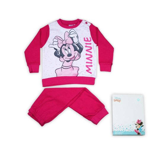 Pyjama bébé en coton d'hiver - Minnie Mouse - rose - 80