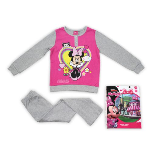 Pyjama en coton d'hiver pour enfants - Minnie Mouse - gris - 122