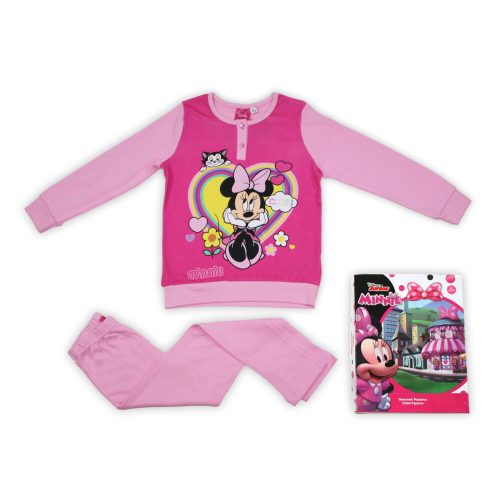 Pyjama en coton d'hiver pour enfants - Minnie Mouse - rose clair - 122