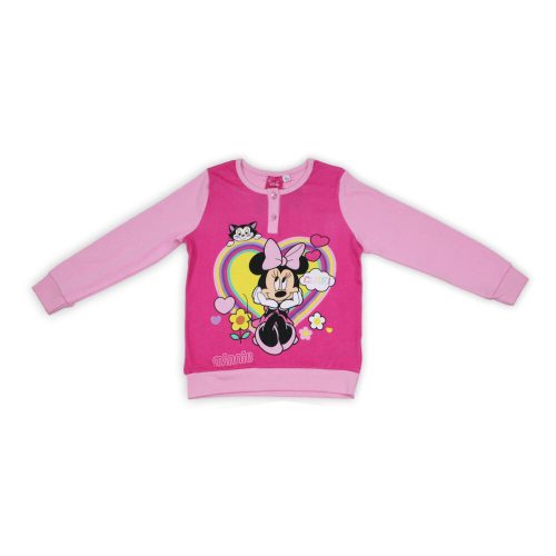 Pyjama en coton d'hiver pour enfants - Minnie Mouse - rose clair - 128